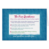 The Five Questions of Pesach (Front Horizontal)