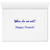 The Five Questions of Pesach Cards (Inside Horizontal (Bottom))