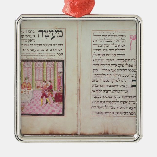 The five Rabbis of Bne Brak Metal Ornament (Front)