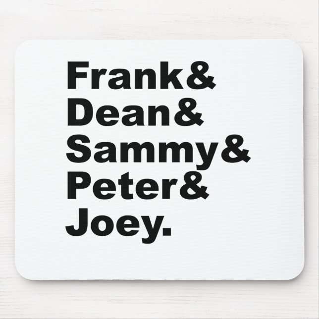The Five Rats | Frank Dean Sammy Joey & Peter Mouse Pad (Front)