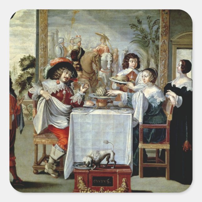 The Five Senses - Taste Square Sticker (Front)