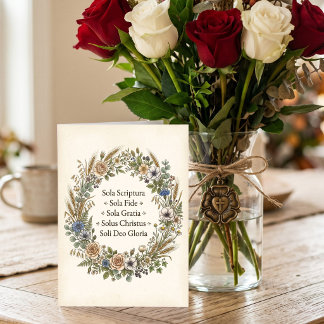 The Five Solas Card, Reformation Day Gift Idea Holiday Card