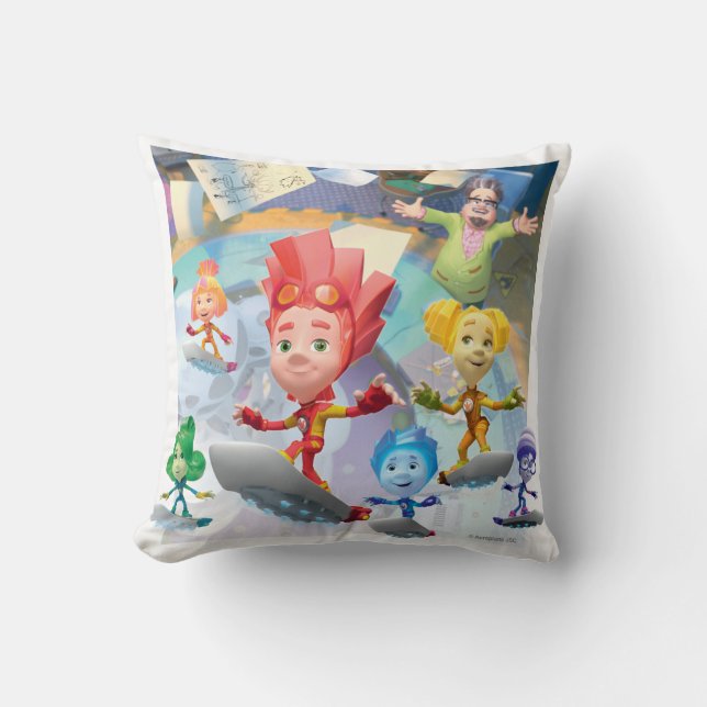 The Fixies | Fixie Kids Throw Pillow (Front)