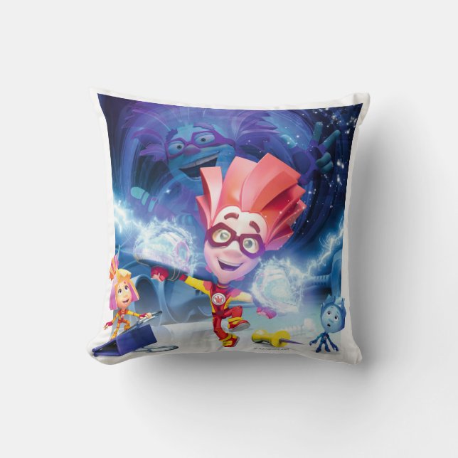 The Fixies | Top Secret - Fire Throw Pillow (Front)