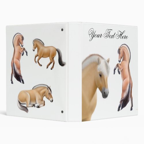 The Fjord Horse Customizable Avery Binder