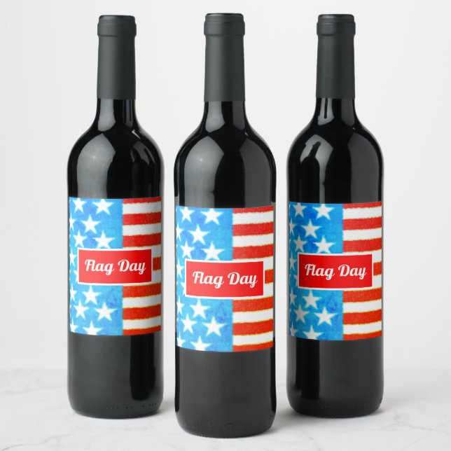 The flag day, Personalize Wine Label (Bottles)