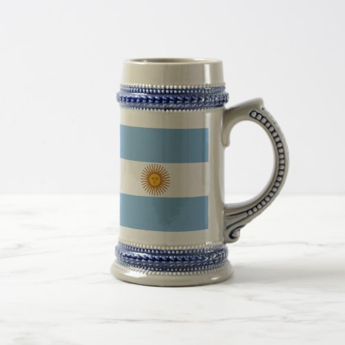 The Flag of Argentina Beer Stein