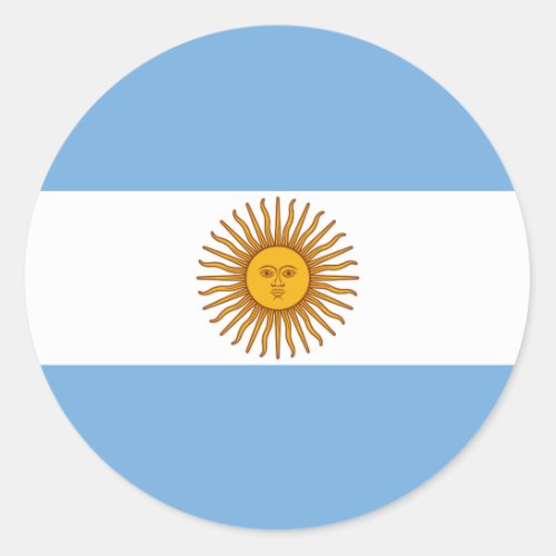 The Flag of Argentina Classic Round Sticker