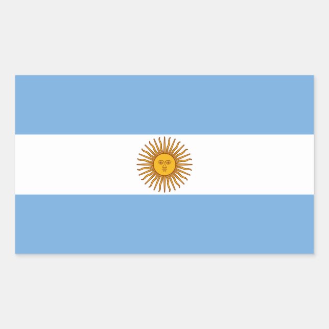 The Flag of Argentina Rectangular Sticker (Front)