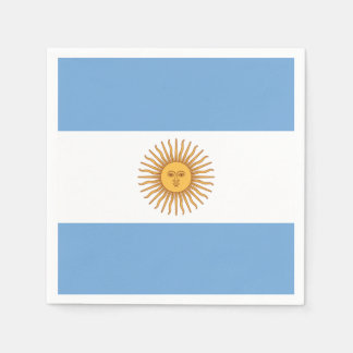 The Flag of Argentina with Sun of May Napkins