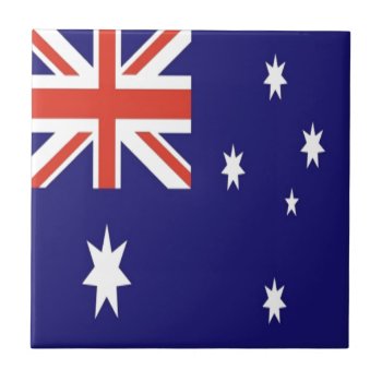 The Flag Of Australia Ceramic Tile by esoticastore at Zazzle