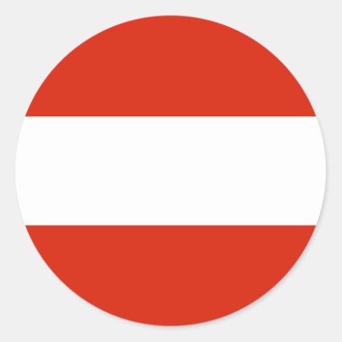 The flag of Austria Classic Round Sticker