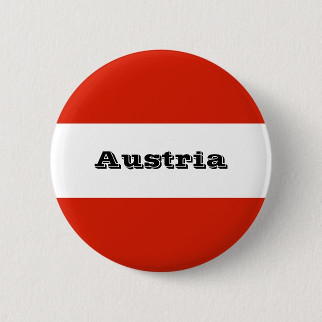 The flag of Austria Pinback Button (Front)