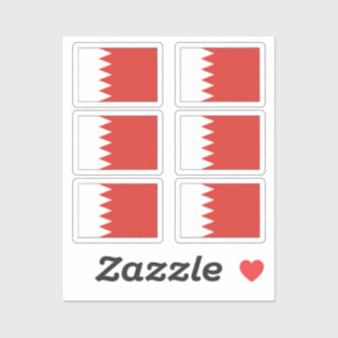 The flag of Bahrain Collection pack of 6 Sticker