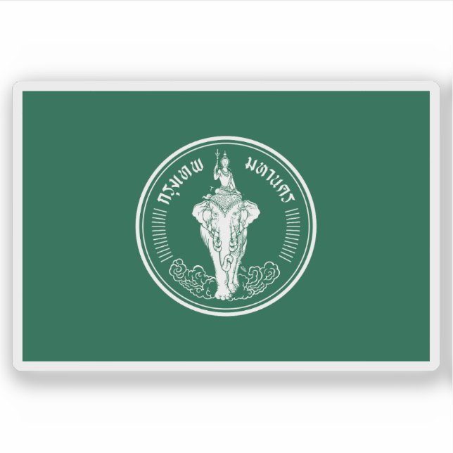 The flag of Bangkok, Thailand Sticker (Front)
