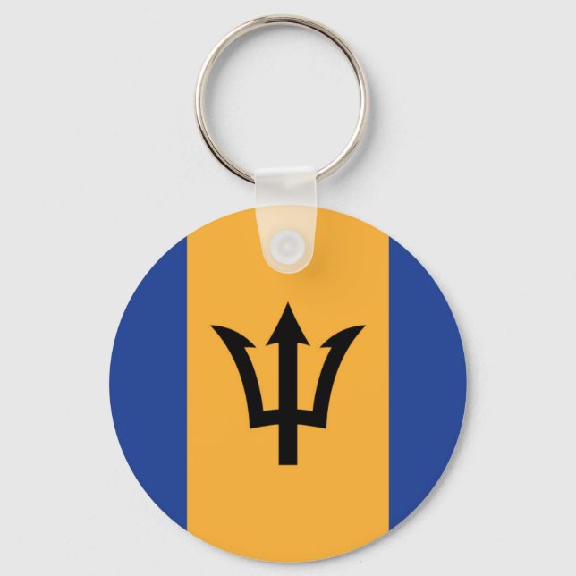 The Flag of Barbados Keychain (Front)