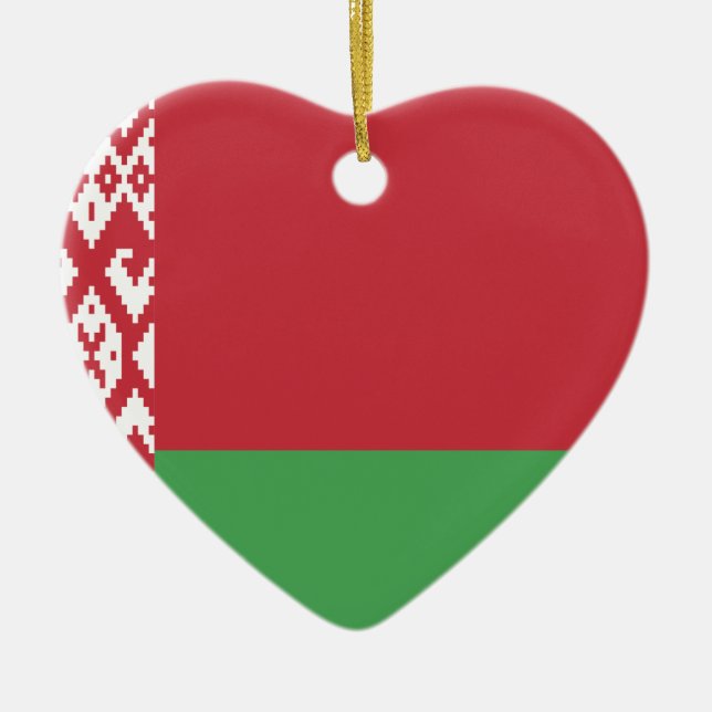 The Flag of Belarus Ceramic Ornament (Front)