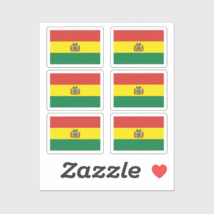 The flag of Bolivia Collection pack of 6 Sticker