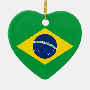The Flag of Brazil Ceramic Ornament