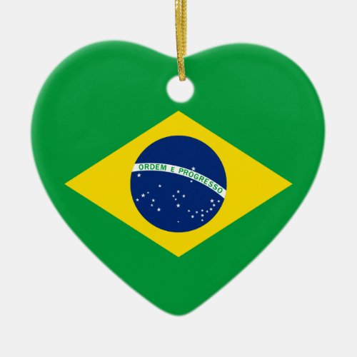 The Flag of Brazil Ceramic Ornament