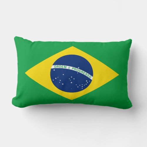 The Flag of Brazil Lumbar Pillow