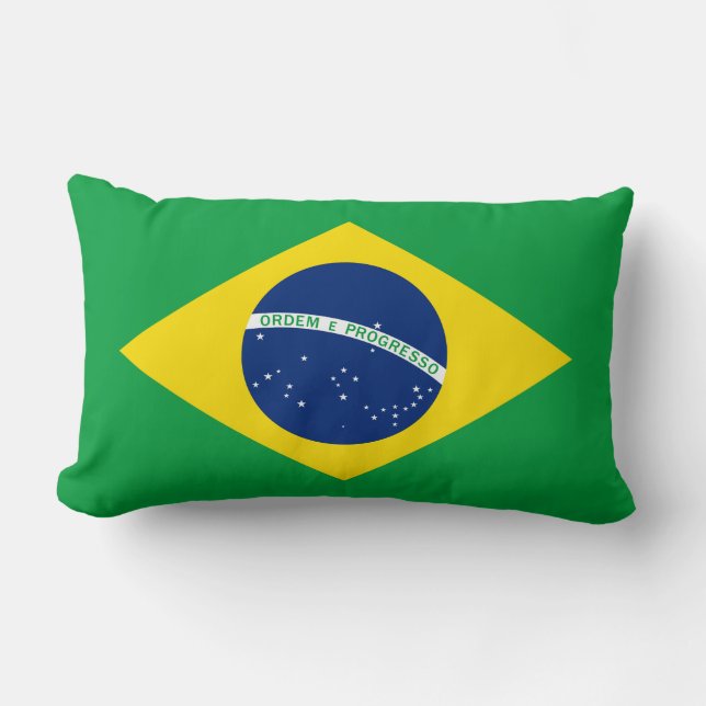 The Flag of Brazil Lumbar Pillow (Front)