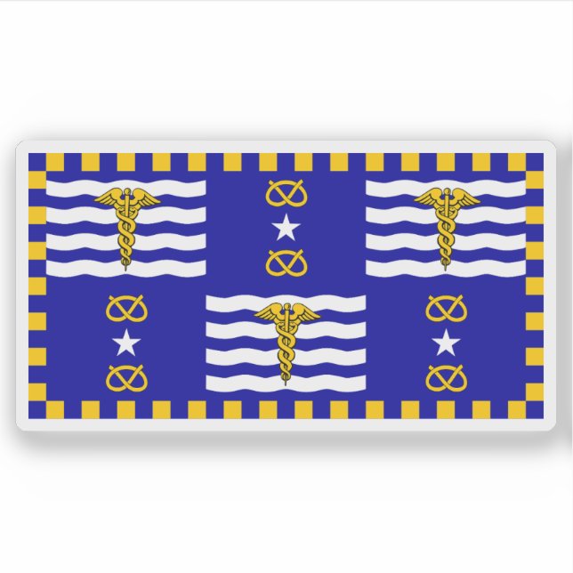 The flag of Brisbane, Commonwealth of Australia Sticker (Front)