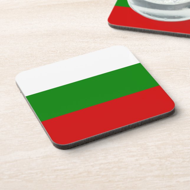 The Flag of Bulgaria Drink Coaster (Left Side)