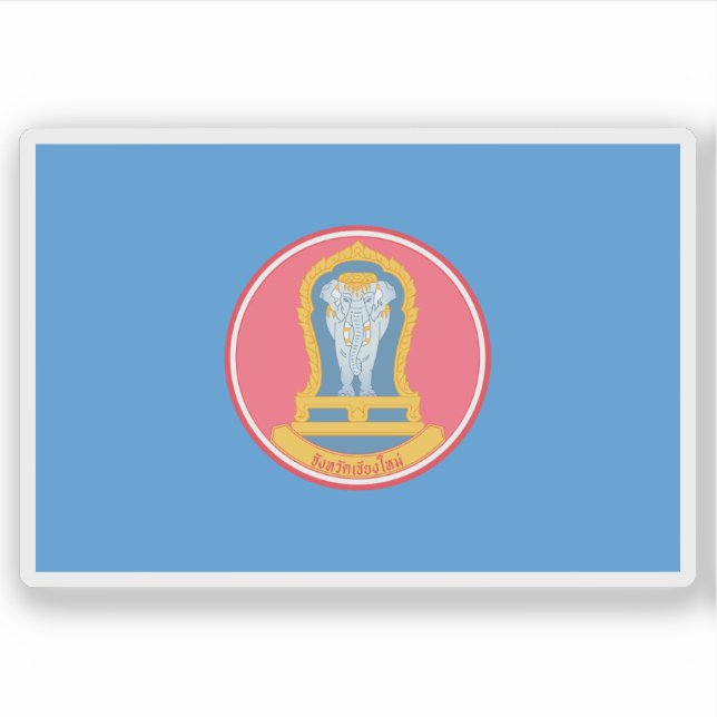 The flag of Chiang Mai province, Thailand Sticker (Front)