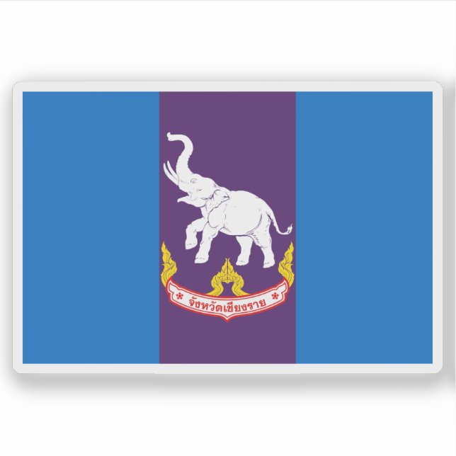 The flag of Chiang Rai province, Thailand Sticker (Front)