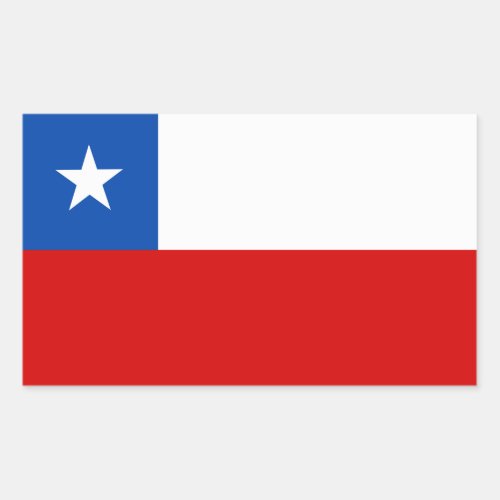 The Flag of Chile Rectangular Sticker