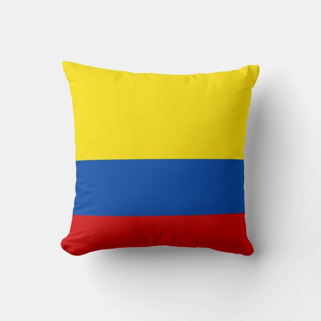 The Flag of Colombia Throw Pillow (Front)