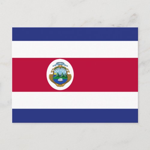 The Flag of Costa Rican Postcard