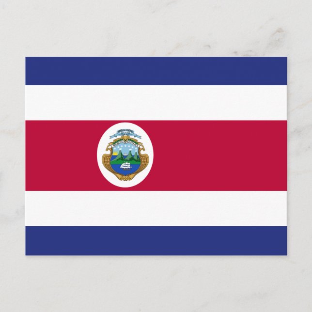 The Flag of Costa Rican Postcard (Front)