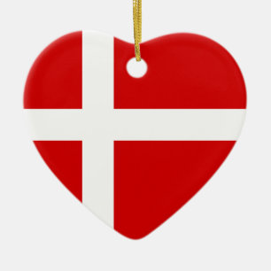 The Flag of Denmark Ceramic Ornament