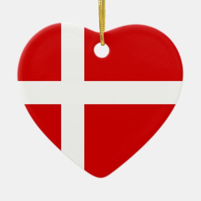 The Flag of Denmark Ceramic Ornament (Front)