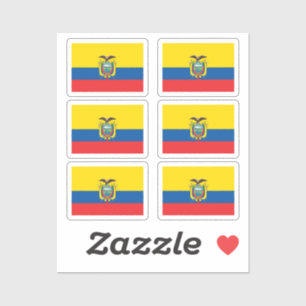 The flag of Ecuador Collection pack of 6 Sticker