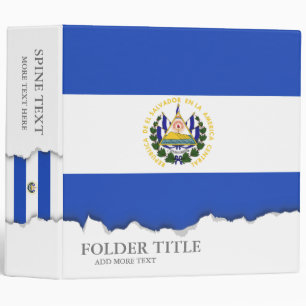 The Flag of El Salvador 3 Ring Binder