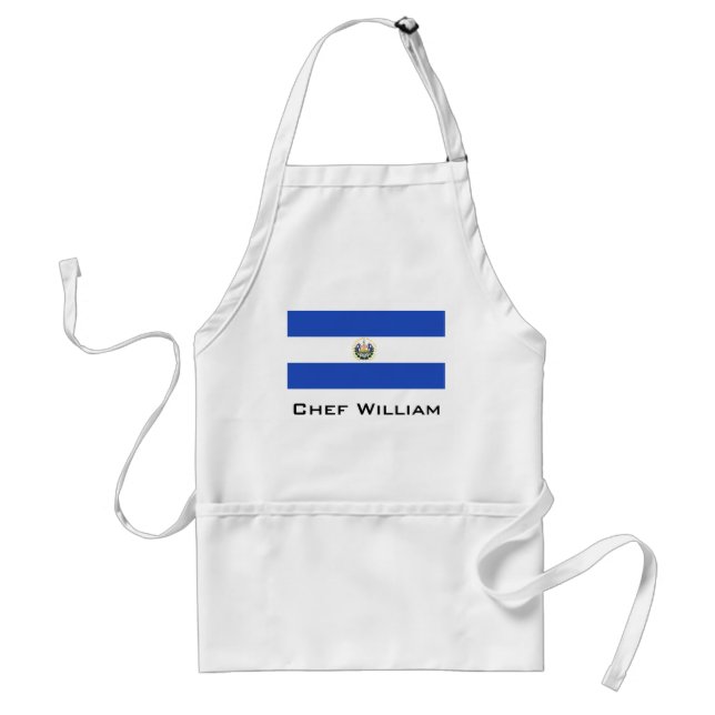 The Flag of El Salvador Adult Apron (Front)