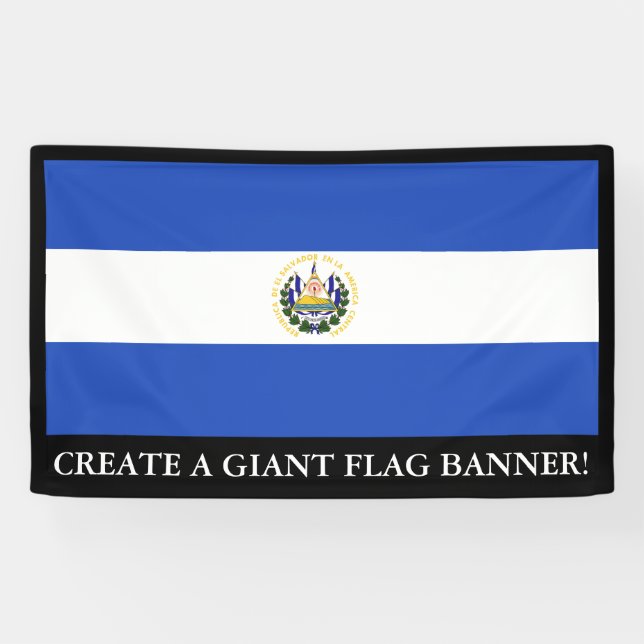 The Flag of El Salvador Banner (Horizontal)