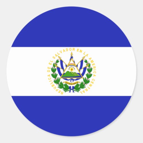 The Flag of El Salvador Classic Round Sticker