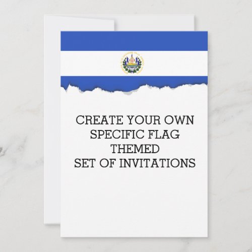The Flag of El Salvador Invitation