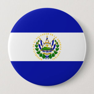 The Flag of El Salvador. Pinback Button