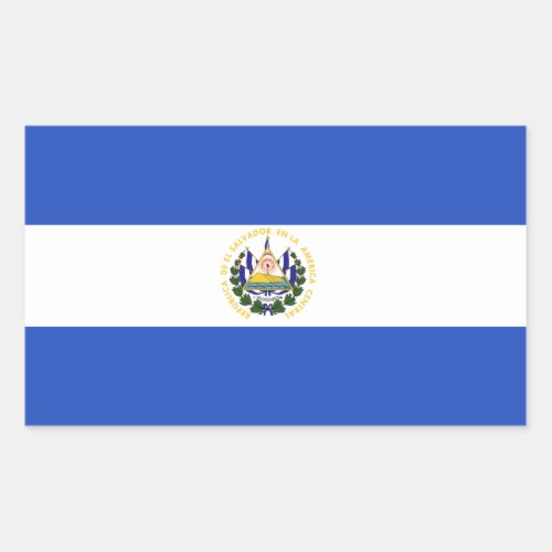 The Flag of El Salvador Rectangular Sticker