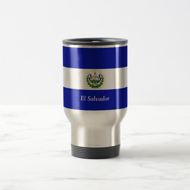The Flag of El Salvador. Travel Mug (Center)