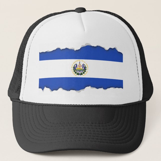 The Flag of El Salvador Trucker Hat (Front)
