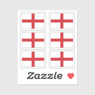The flag of England Collection pack of 6 Sticker