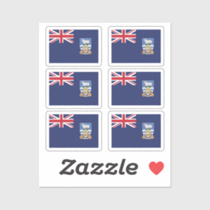 The flag of Falkland Islands Collection pack of 6 Sticker