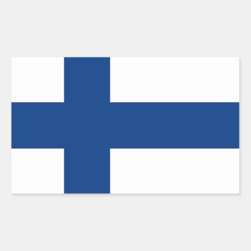 The Flag of Finland _ Siniristilippu Rectangular Sticker