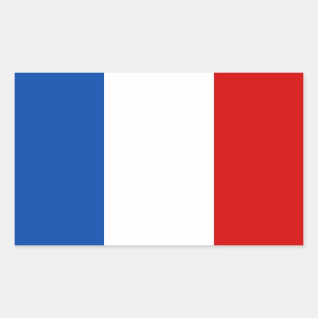 The Flag of France Rectangular Sticker (Front)